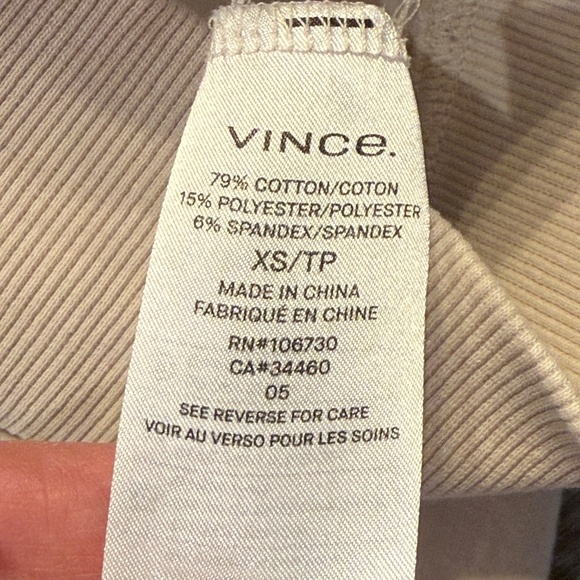 Vince mock neck pullover Sweatshirt Tan 45126 - Picture 6 of 9